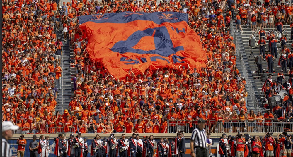 Virginia fans pack the stands at Scott Stadium for a game against James Madison September 9, 2023. 
