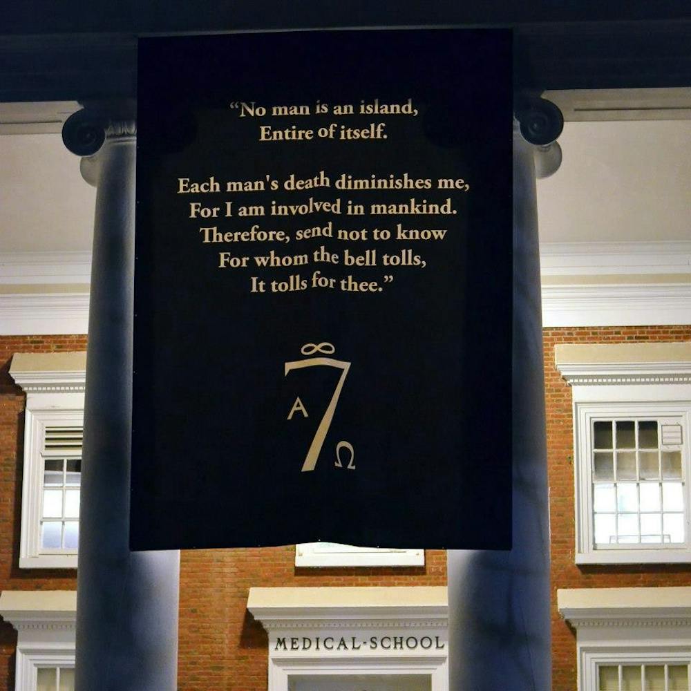 	Seven Society banner at the University Medical School