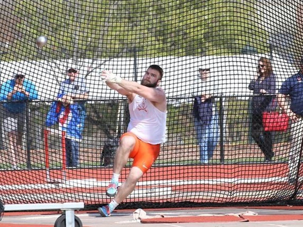 Senior Hilmar Jonsson set the tone early for the Cavaliers and recorded the third-best hammer throw in the country with a mark of 72.21 meter.