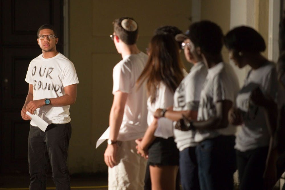 Student groups gathered on the rotunda steps on Monday to read off their list of demands in the wake of the recent violent white supremacist demonstrations.