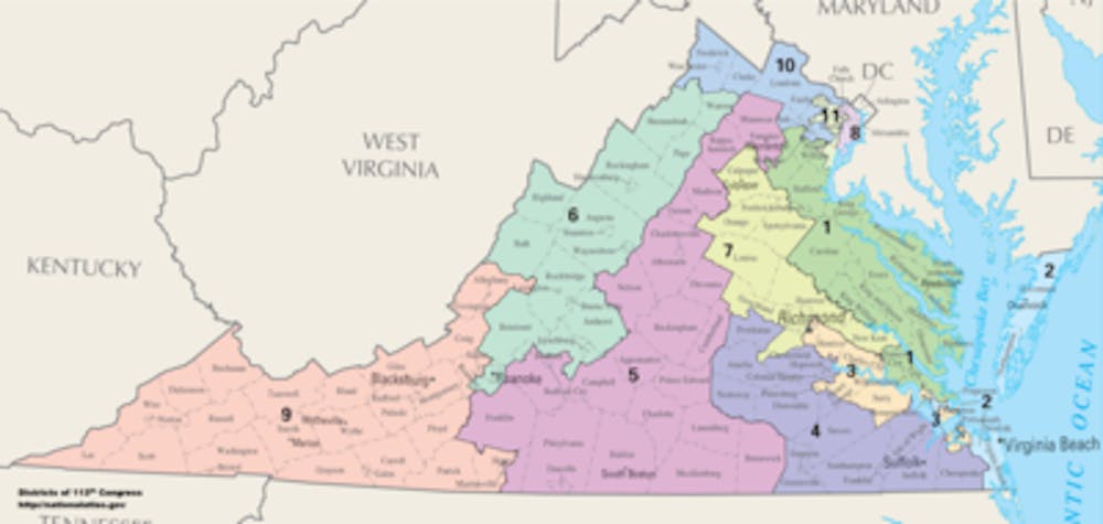 <p>Virginia's current district map, dividing the state into 11 congressional districts, remained unchanged after the 2010 census.</p>