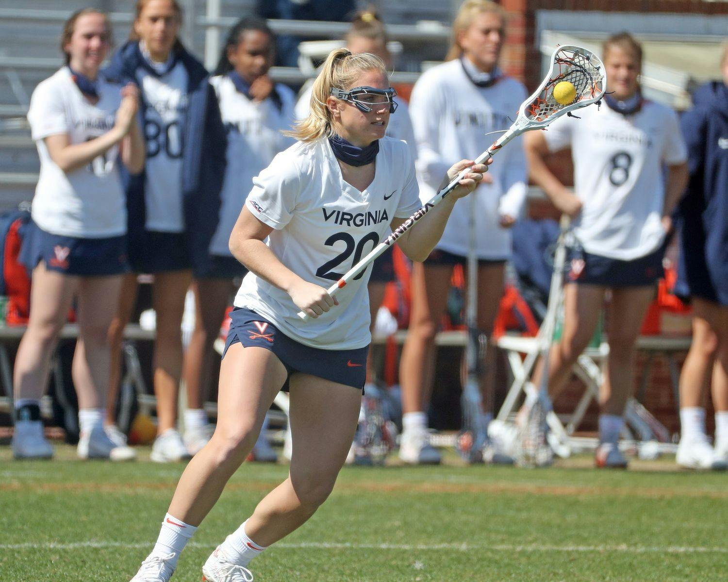 Virginia junior attacker Lillie Kloak scored a first-half goal to help the Cavaliers build an early lead.