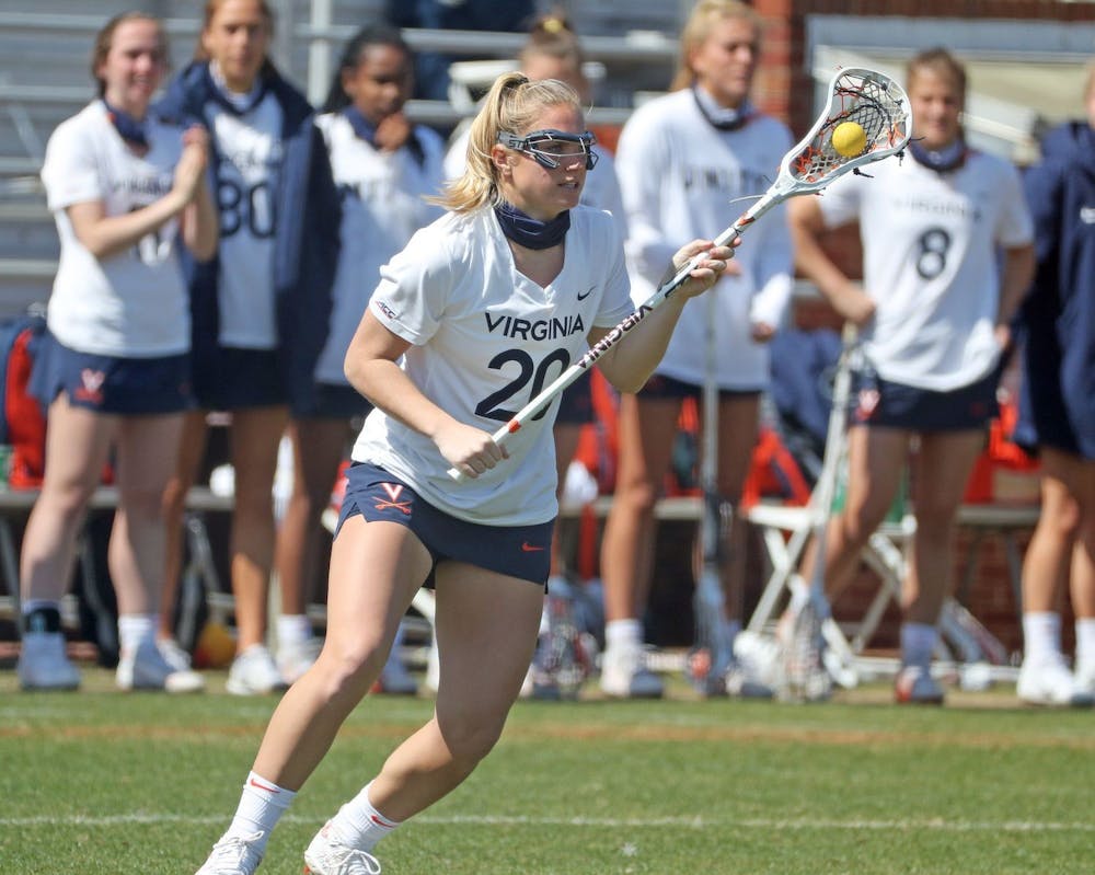 <p>Virginia junior attacker Lillie Kloak scored a first-half goal to help the Cavaliers build an early lead.</p>