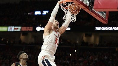Senior center Jack Salt had a career-high 12 points against Maryland Wednesday night.