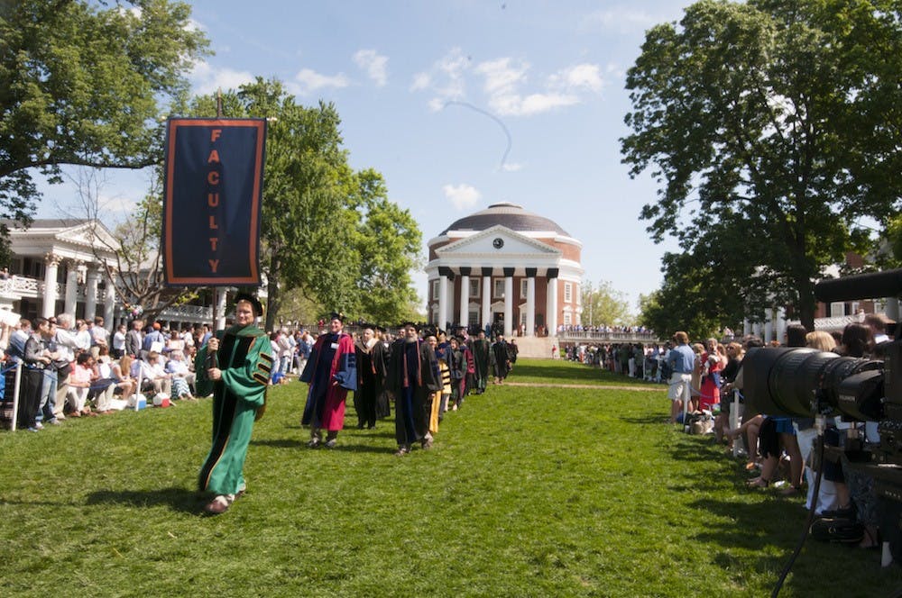 	<p>The University held its 185th Final Exercises ceremony May 18. Navy Secretary Ray Mabus gave the graduation speech to the more than 6,000 graduating students in an event that brought a total of more than 30,000 people to Grounds.</p>