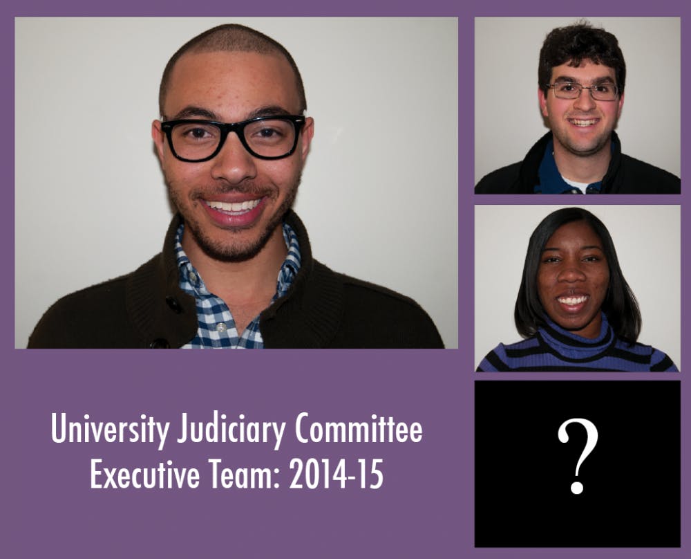 	The incoming University Judiciary Committee selected third-year College student Timothy Kimble (left) as Chair, second-year Law student Sam Brickfield (top right) as vice-chair for sanctions and third-year Batten student Shanice Hardy (middle right) as vice-chair for trials Sunday night. The Committee did not fill the vice-chair for first-years position.