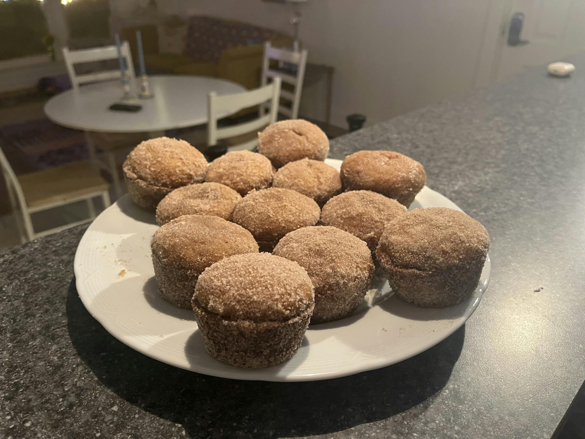 These past few days, these seasonal muffins have put me in the fall spirit. I enjoy them for breakfast, warmed in the microwave for around 10 seconds and paired with a steaming mug of coffee, chai, or the leftover apple cider.