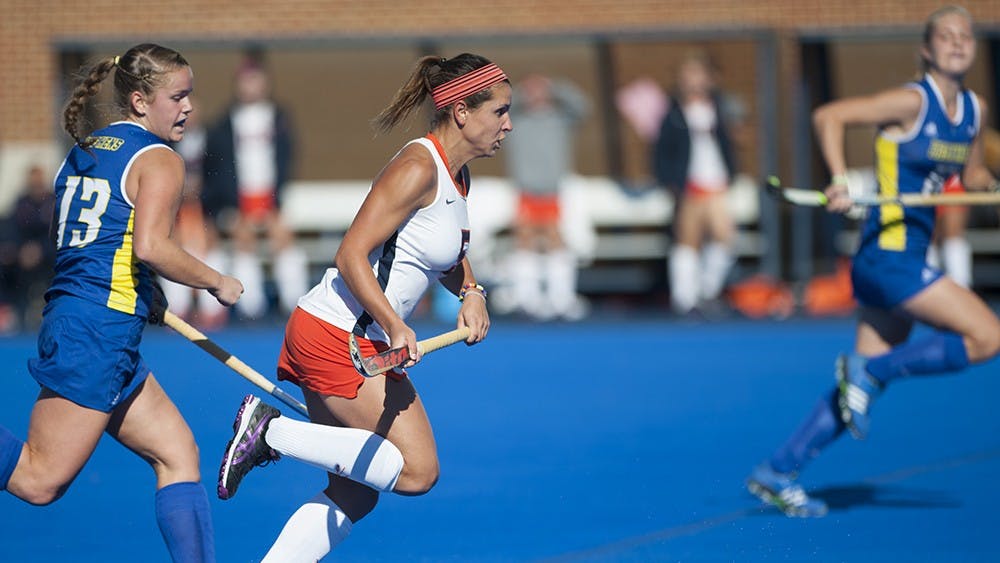 Junior striker Caleigh Foust scored the lone Virginia goal in the 2-1 loss to the Blue Devils.&nbsp;
