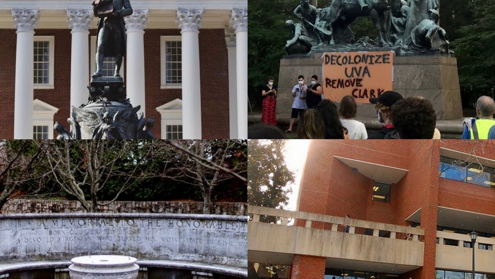 The Board of Visitors approved resolutions to remove the George Rogers Clark statue, contextualize the statue of Thomas Jefferson in front of the Rotunda, rededicate or remove the Whispering Wall, rename the Curry School and rename Withers-Brown Hall.