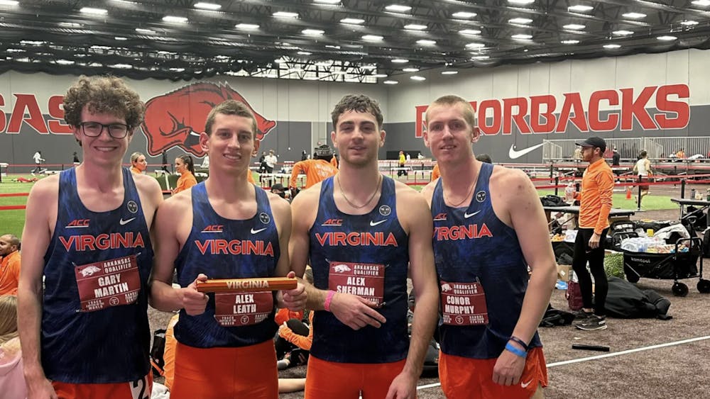 Sophomore Gary Martin, freshman Alex Leath, junior Alex Sherman and junior Conor Murphy set the Virginia distance medley relay record Friday.