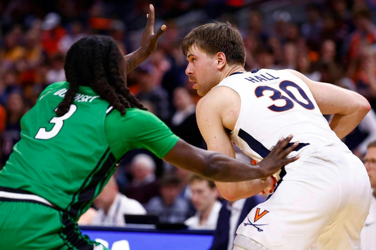 Dallin Hall has been running point for Virginia.