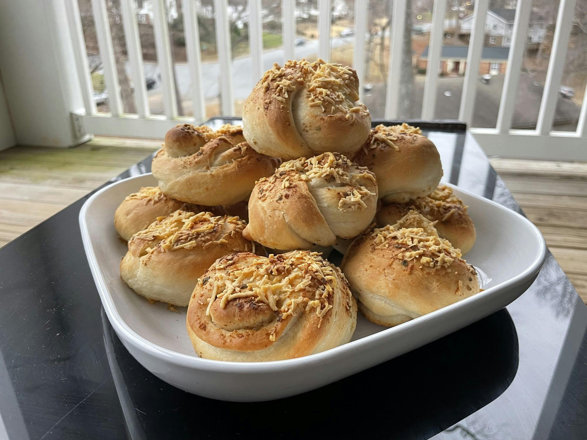 The key to these garlic knots is having quality ingredients — specifically the cheese.
