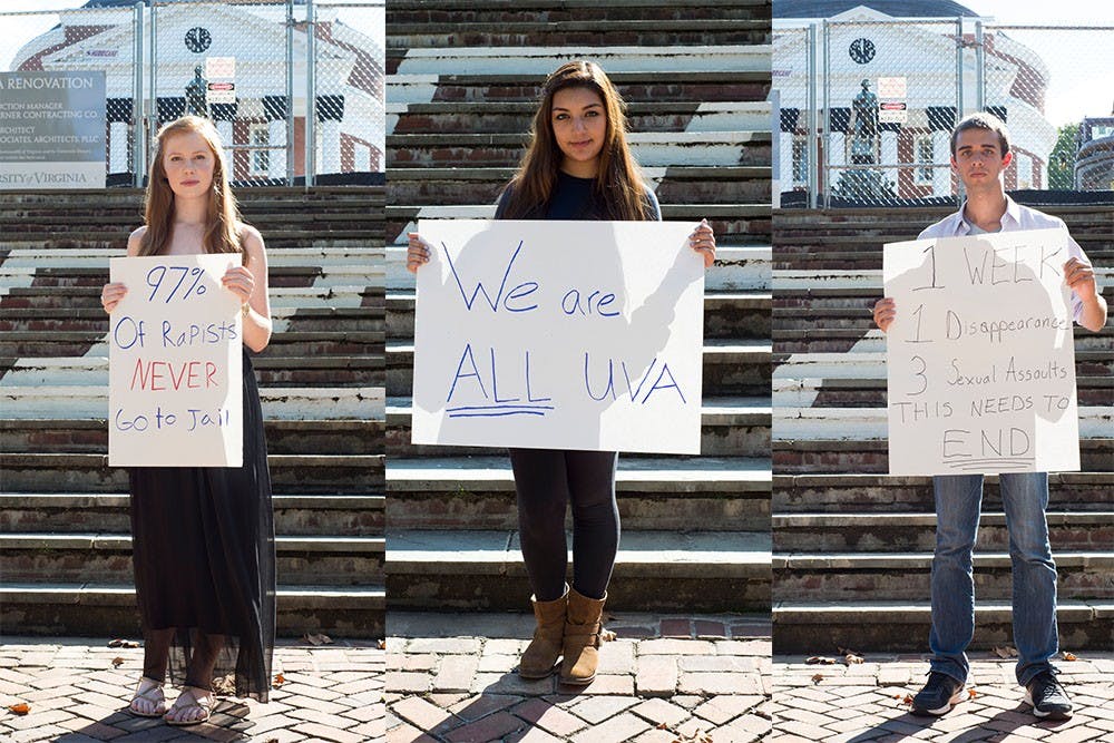 Photos from the Rally Against Gender-Based Violence on Friday afternoon, September 26th on the north steps of the Rotunda