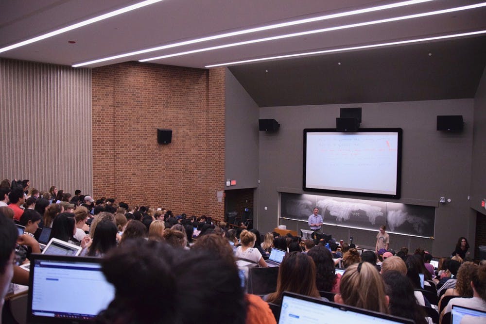 The framework of large intro-level classes adversely affect students who do not come from a privileged background.