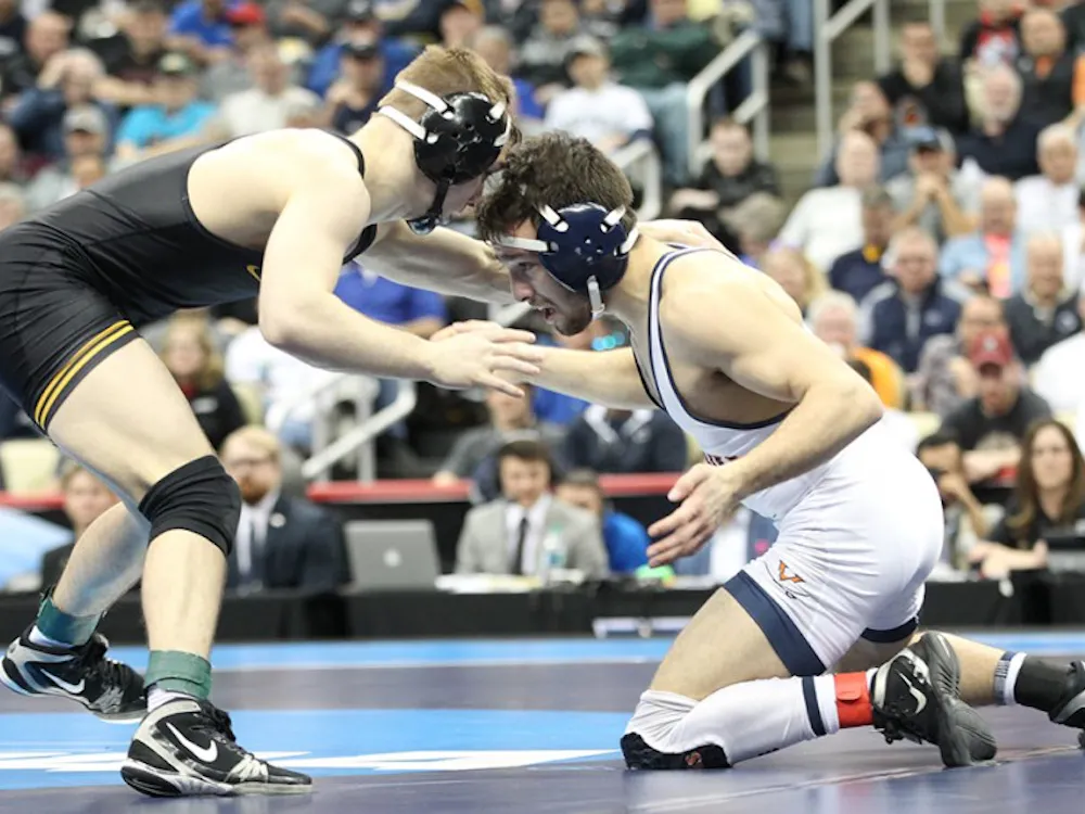 Junior Jack Mueller secured second place at the NCAA Championships at 125 pounds. 