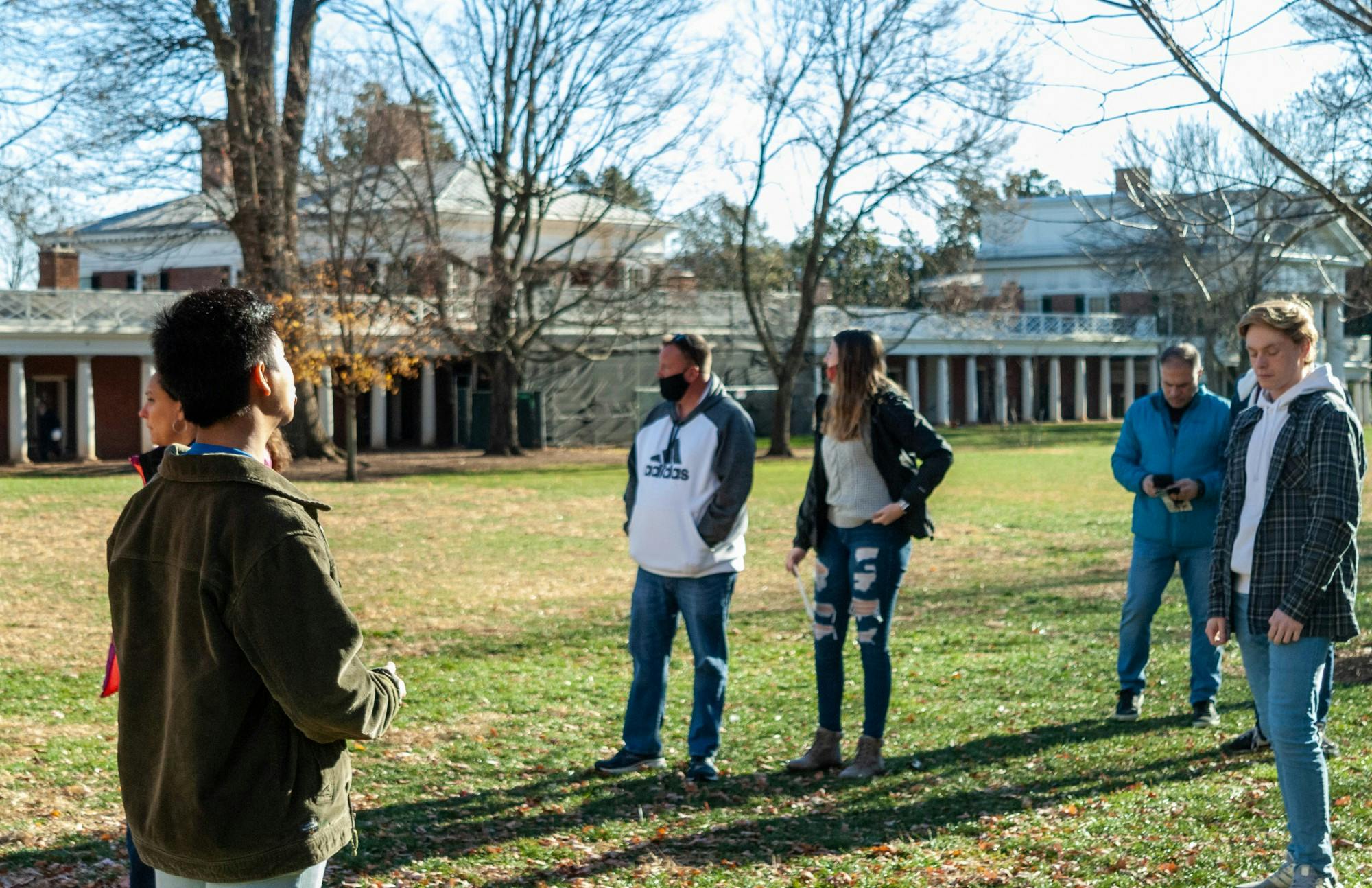 Second-year College student Daniel Bojo resumed giving admissions tours through the University Guides service during 2021 as restrictions on admissions events began to lift.