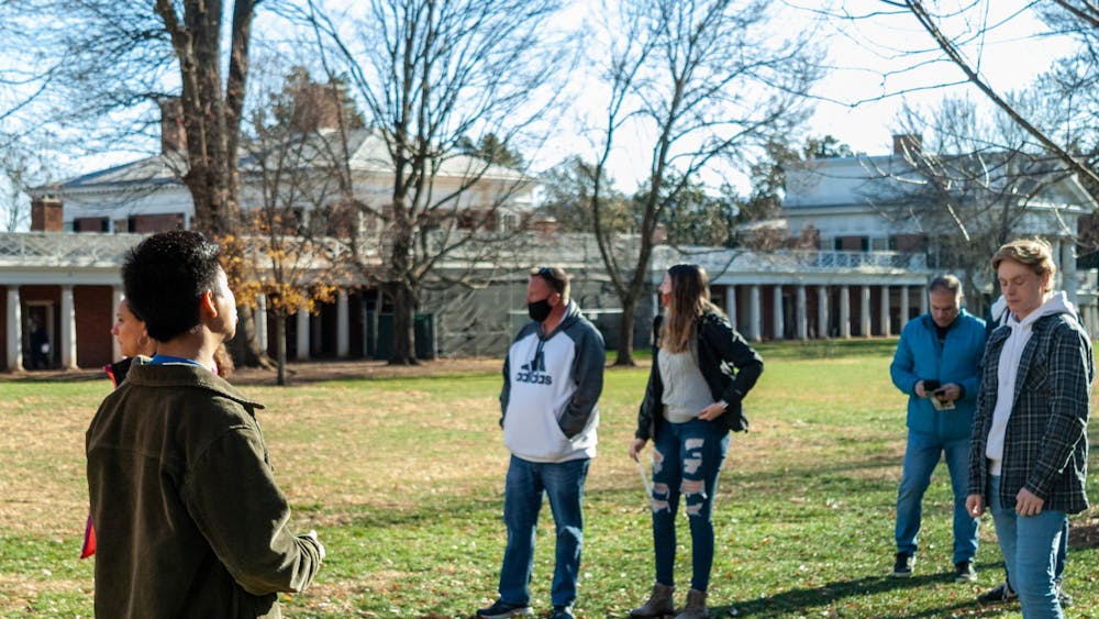 Second-year College student Daniel Bojo resumed giving admissions tours through the University Guides service during 2021 as restrictions on admissions events began to lift.
