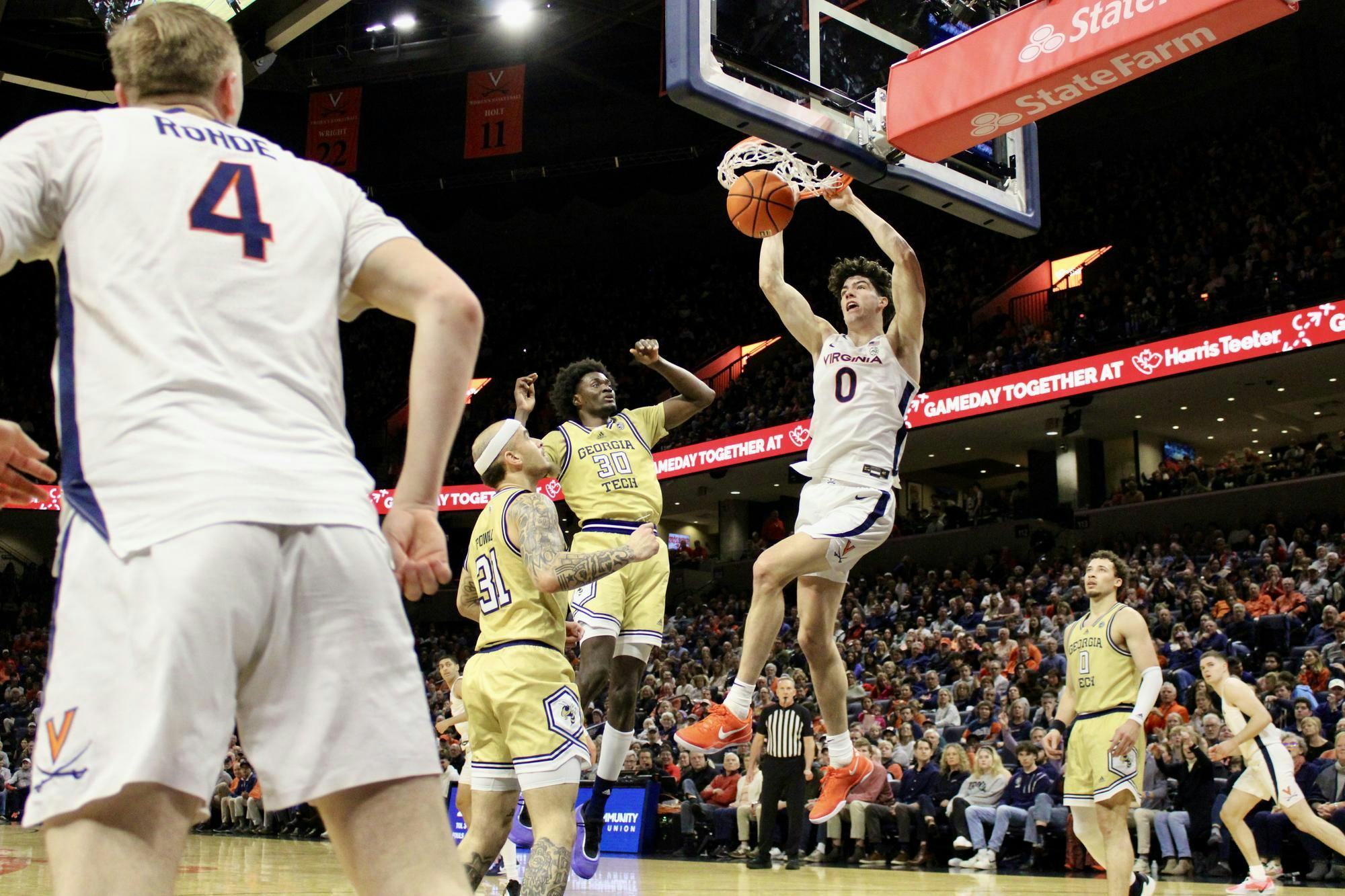 Blake Buchanan throws down a dunk.