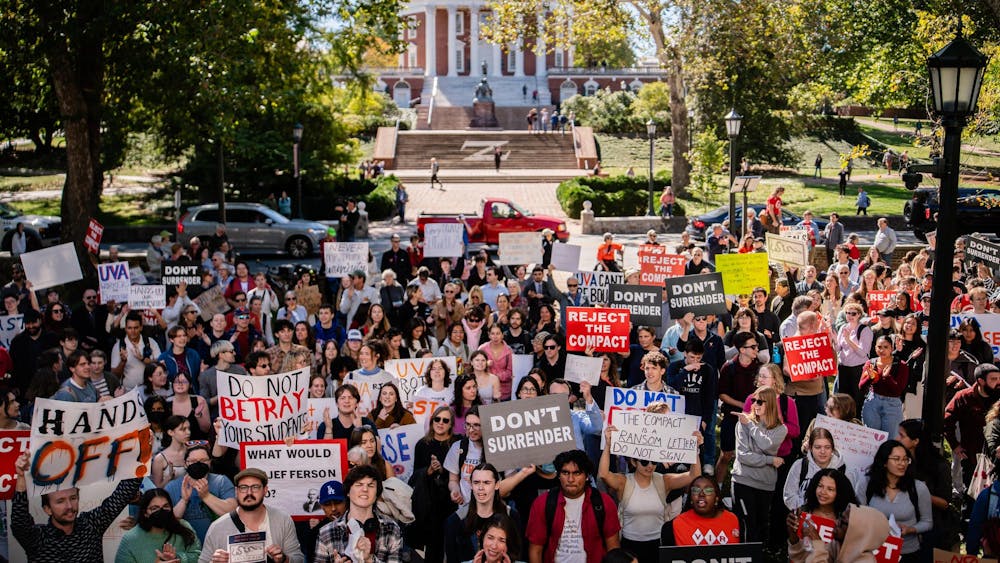 Barely a month later, protestors gathered on the Lawn Oct. 17 to oppose the “Compact for Academic Excellence in Higher Education,” a proposal many viewed as a threat to the University’s academic independence.