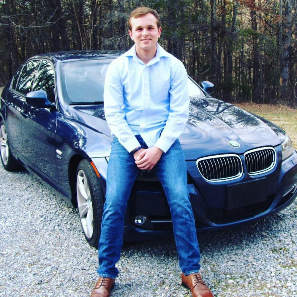 <p><strong>Walker’s Profile:</strong> </p><p>Year: 1st</p><p>School: College of Arts and Sciences</p><p>Major: Pre-Comm</p><p>U.Va. Involvement: Search and Rescue, Skeet Shooting, College Republicans</p><p>Hometown: Franklin County, Va.</p><p>Ideal date (physical attributes): Blonde, athletic, nice smile</p><p>Ideal date personality: Nice, sense of humor, fun</p><p>Ideal date activity: Dinner and a movie</p><p>Dealbreakers?: Smokes, rude, lazy</p><p>Describe a typical weekend: Hanging out with my hallmates, hiking, camping or getting overly hype about the Late Night events at the AFC. Also, going to Runk for brunch on Sundays.</p><p>Hobbies: Skeet shooting, hunting, working out, soccer</p><p>What makes you a good catch?: I'm a southern gentleman.</p><p>What makes you a less-than-perfect catch?: My license plate is BMWHoo</p><p>What is your spirit animal?: Deer</p><p>What is your favorite pick-up line?: I would say you're a dime, but Thomas Jefferson is on the nickel.</p><p>Describe yourself in one sentence: I am a southern gentleman, longing to improve the world and find love in the process.</p>