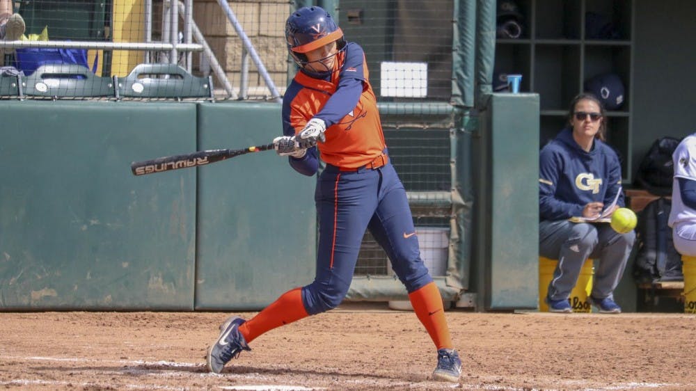 <p>Freshman outfielder Tori Gilbert recorded a double against Duke in Virginia's last game of the weekend.&nbsp;</p>