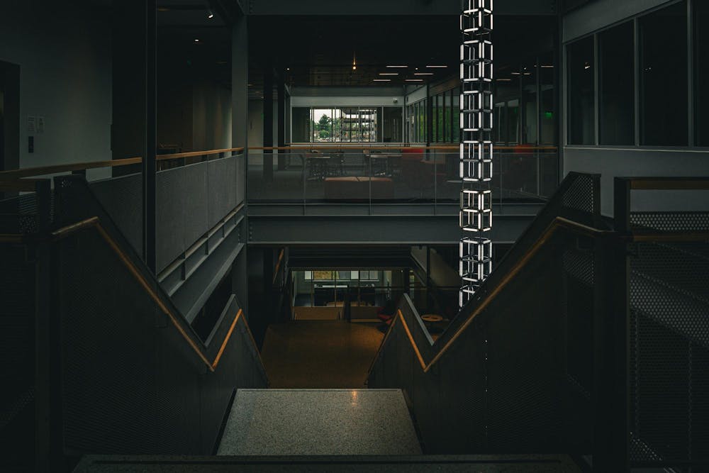 Modern and technology-focused architecture seen in the School of Data Science May 8, 2025.