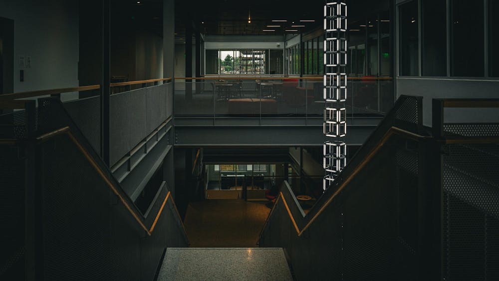 Modern and technology-focused architecture seen in the School of Data Science May 8, 2025.