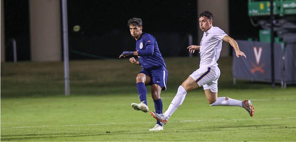 <p>Senior defender Will Citron helped the Cavaliers keep the Panthers' dangerous attack quiet Friday</p>