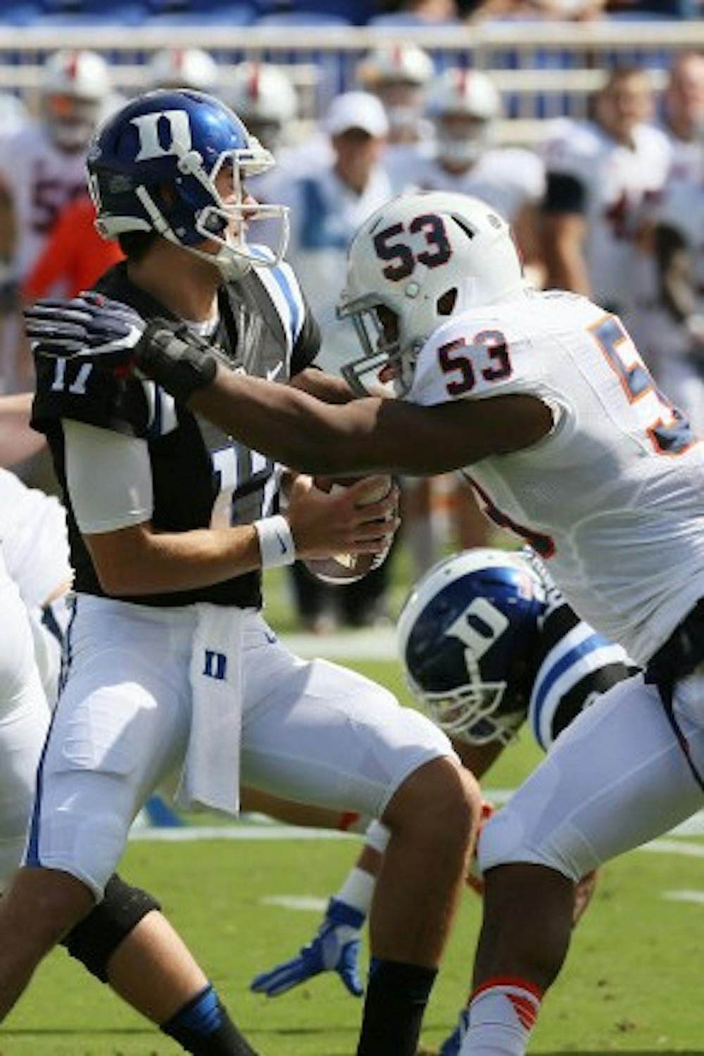 <p>Junior linebacker Micah Kiser,&nbsp;who leads the ACC in tackles, has been a leader of a Virginia defense which has steadily&nbsp;improved its play this season.</p>