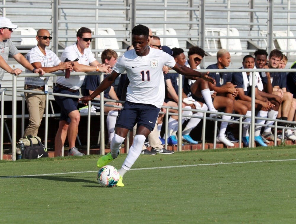 <p>Junior forward Irakoze Donasiyano led the Virginia attack with two goals</p>