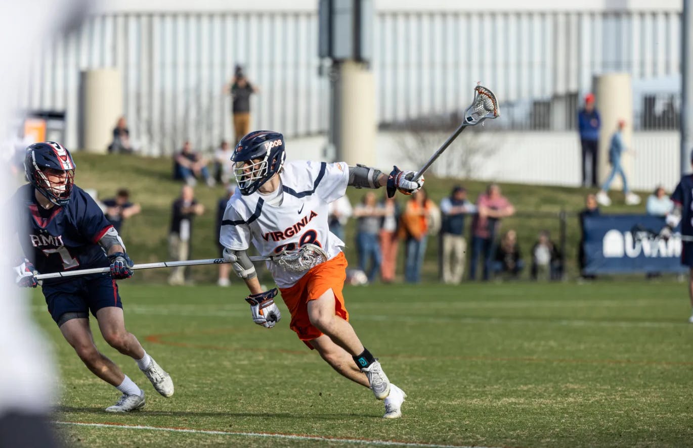 Graduate attackman Jack Boyden during a home game earlier this season.