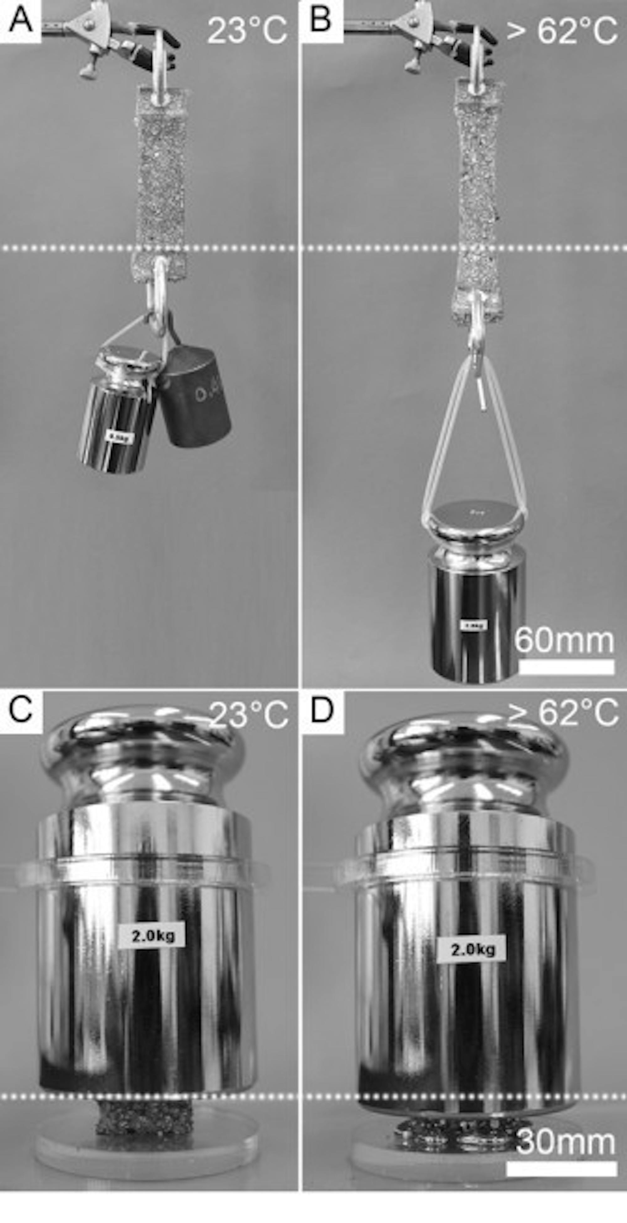 The material is capable o both withstanding heavy loads or deforming under them as needed.