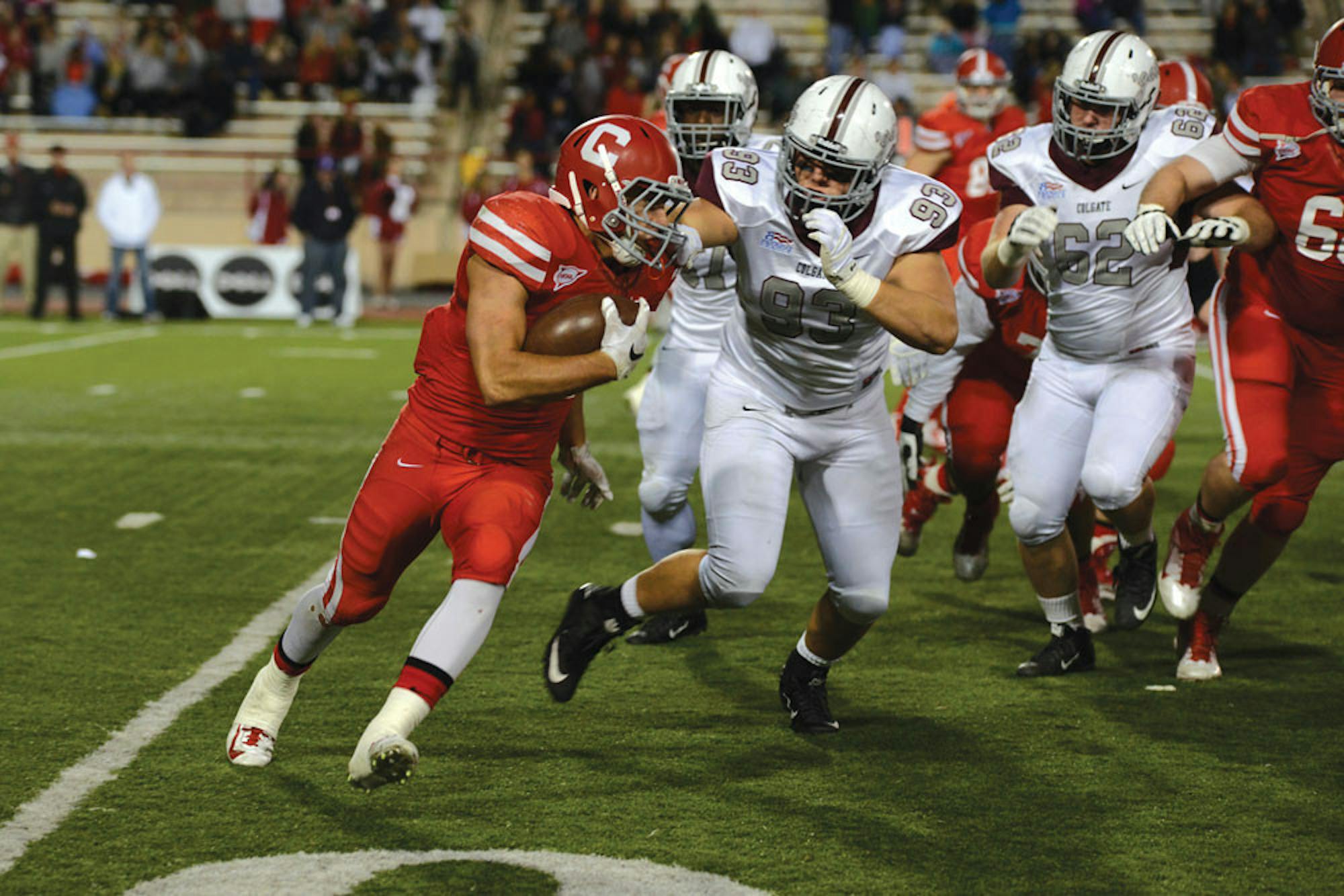 Hui Tong / sun Contributor Last week, a group of running backs was able to pick up the slack as senior running back Luke Hagy remained sidelined with an injury.