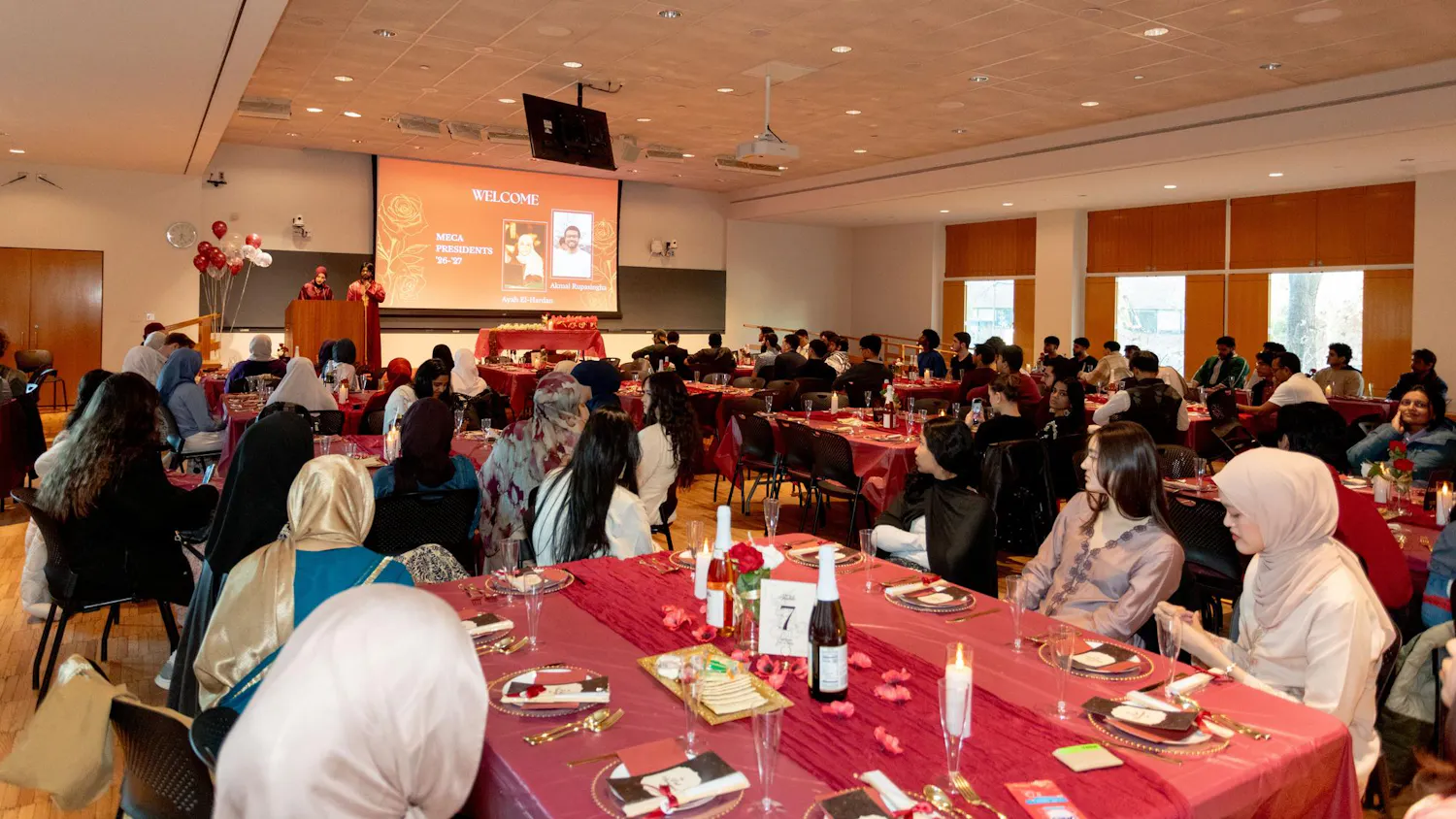 Students at the MECA Eid Banquet