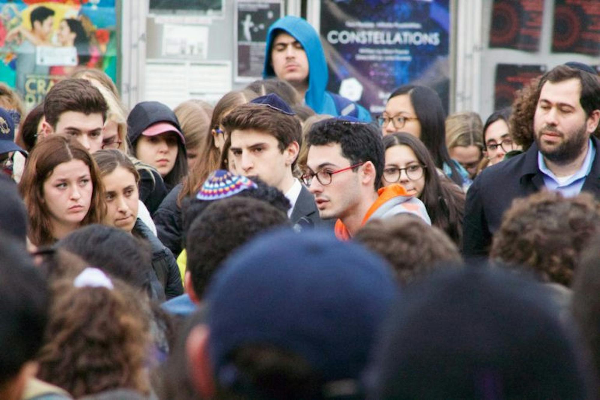 Rotiman Chabad Center at Cornell University and Cornell Hillel planned a vigil on Monday to remember the victims of the shooting at the Tree of Life Congregation in Pittsburgh, Pennsylvania. (Nandita Mohan / Sun Staff Photographer)