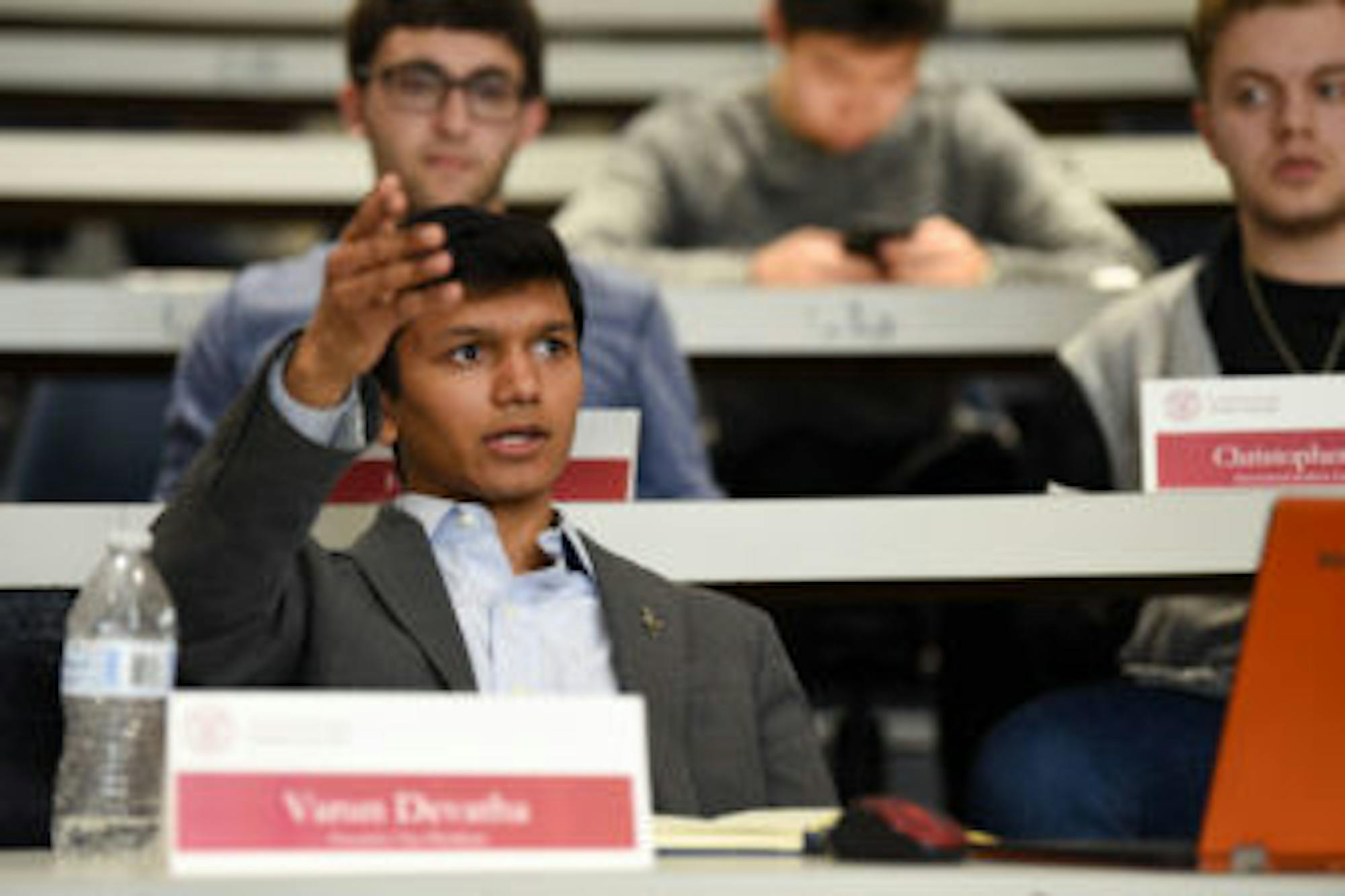 Varun Devatha '19, one of two Student Assembly presidential candidates, was previously disqualified.