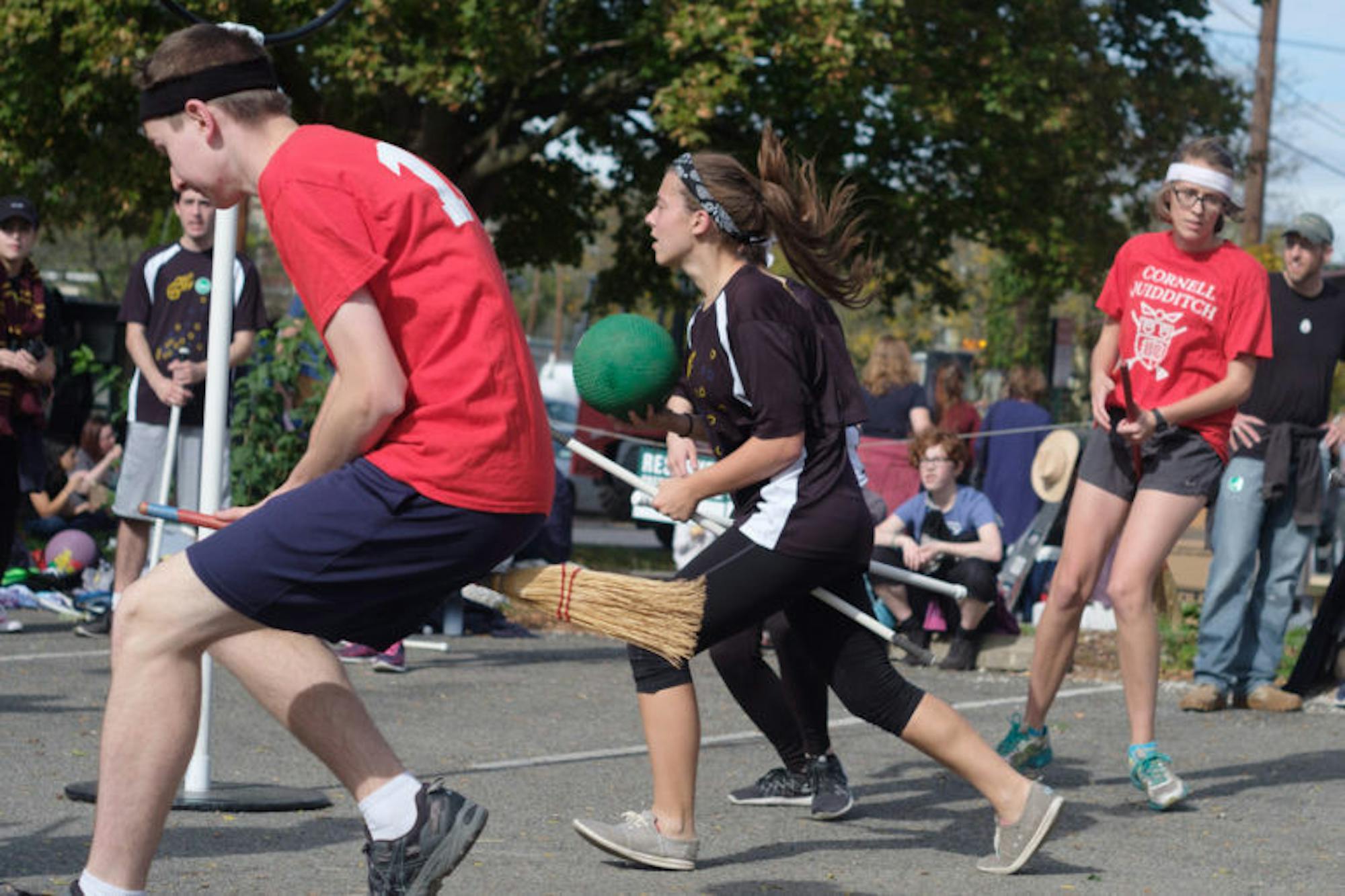 The festivities allowed enthusiasts to try their hand at a version of Quidditch.
