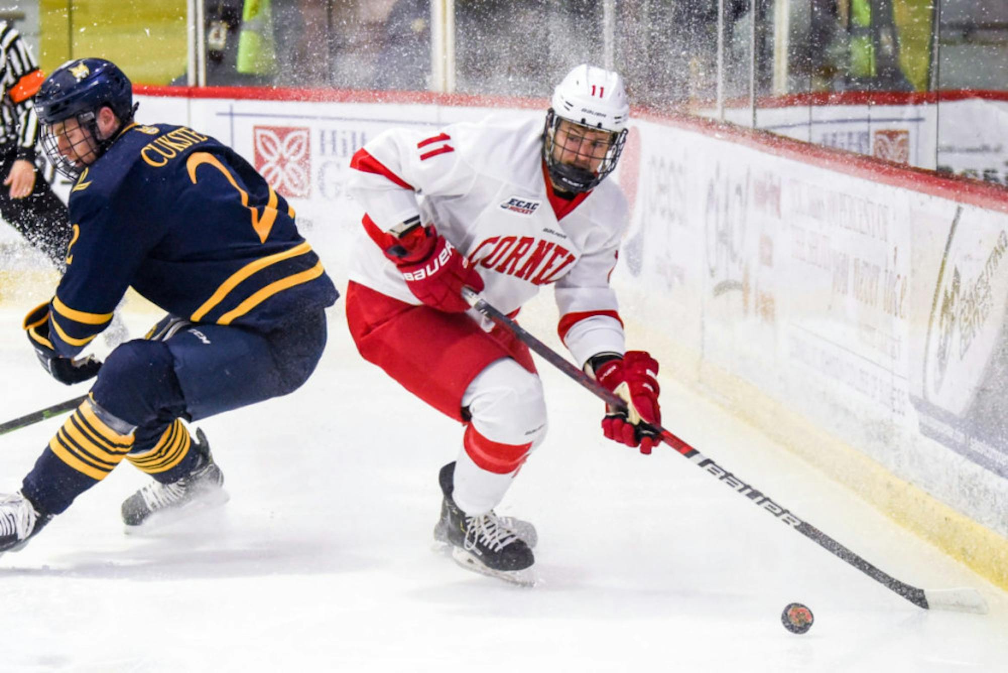 In another chapter to their rivalry, the Red and the Bobcats combined for 11 penalties during a physical game.