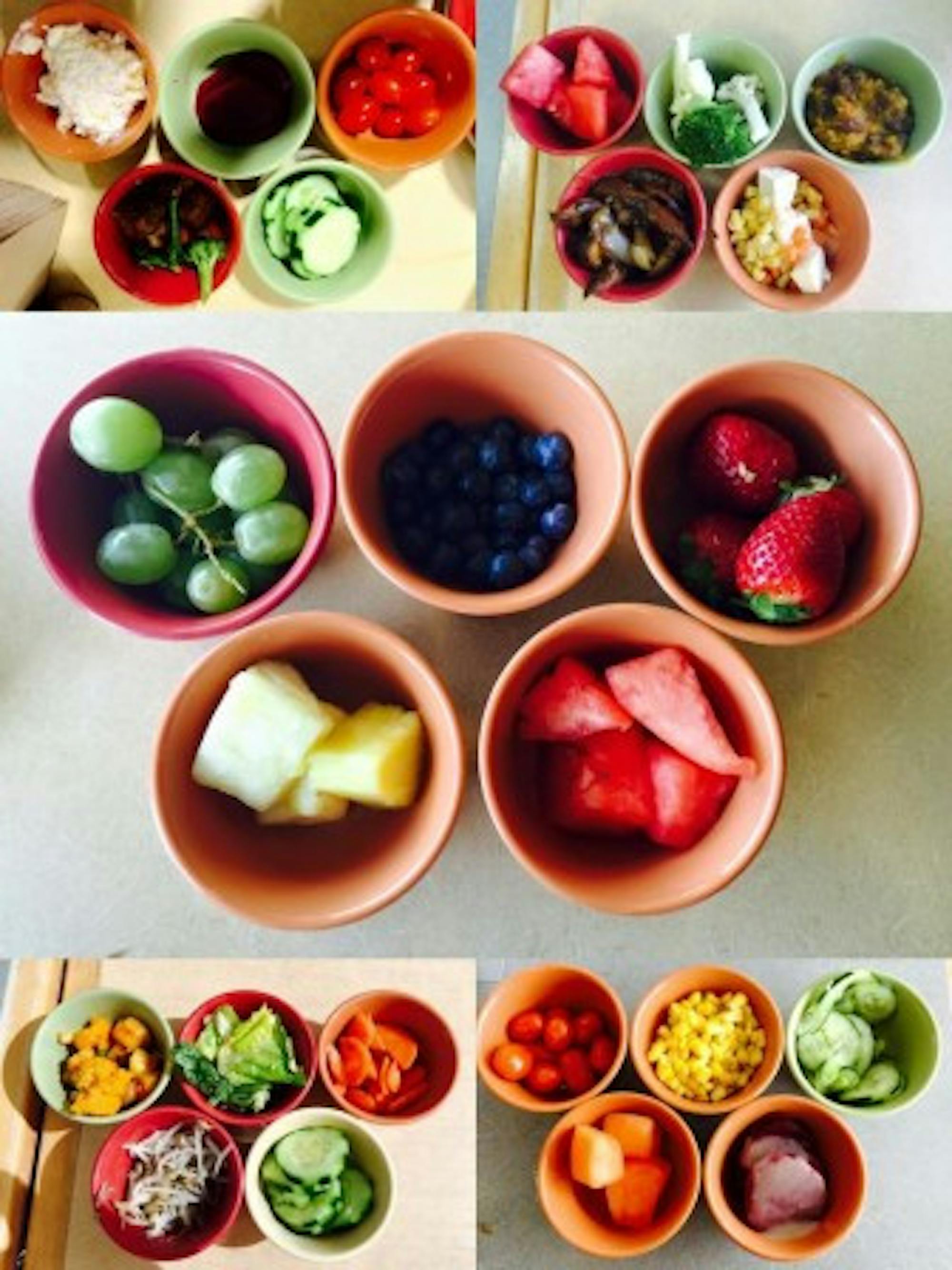 Cathy Zhang's colorful assortment of fruits and vegetables.