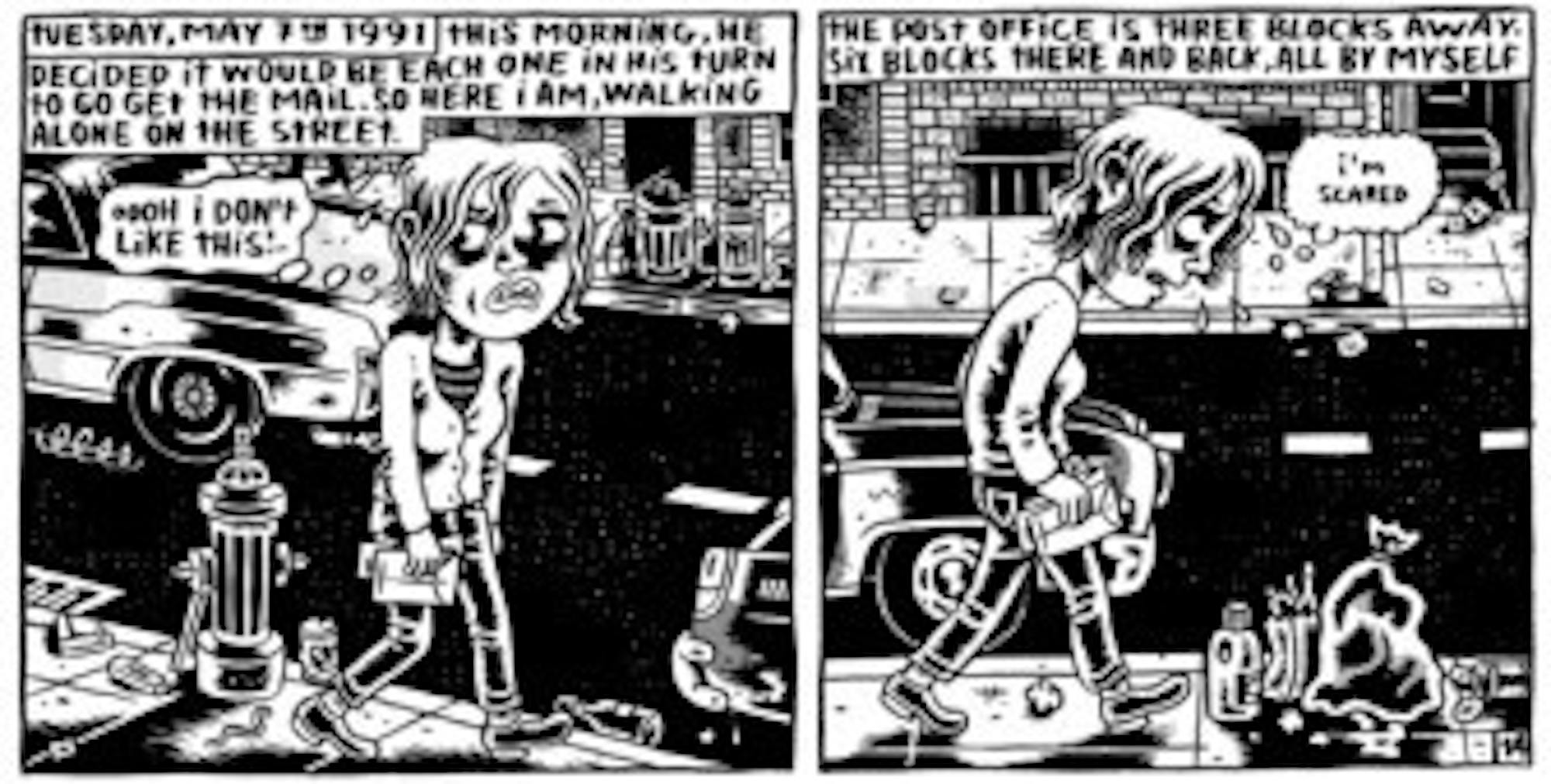 Drawing from Julie Doucet's My New York Diary