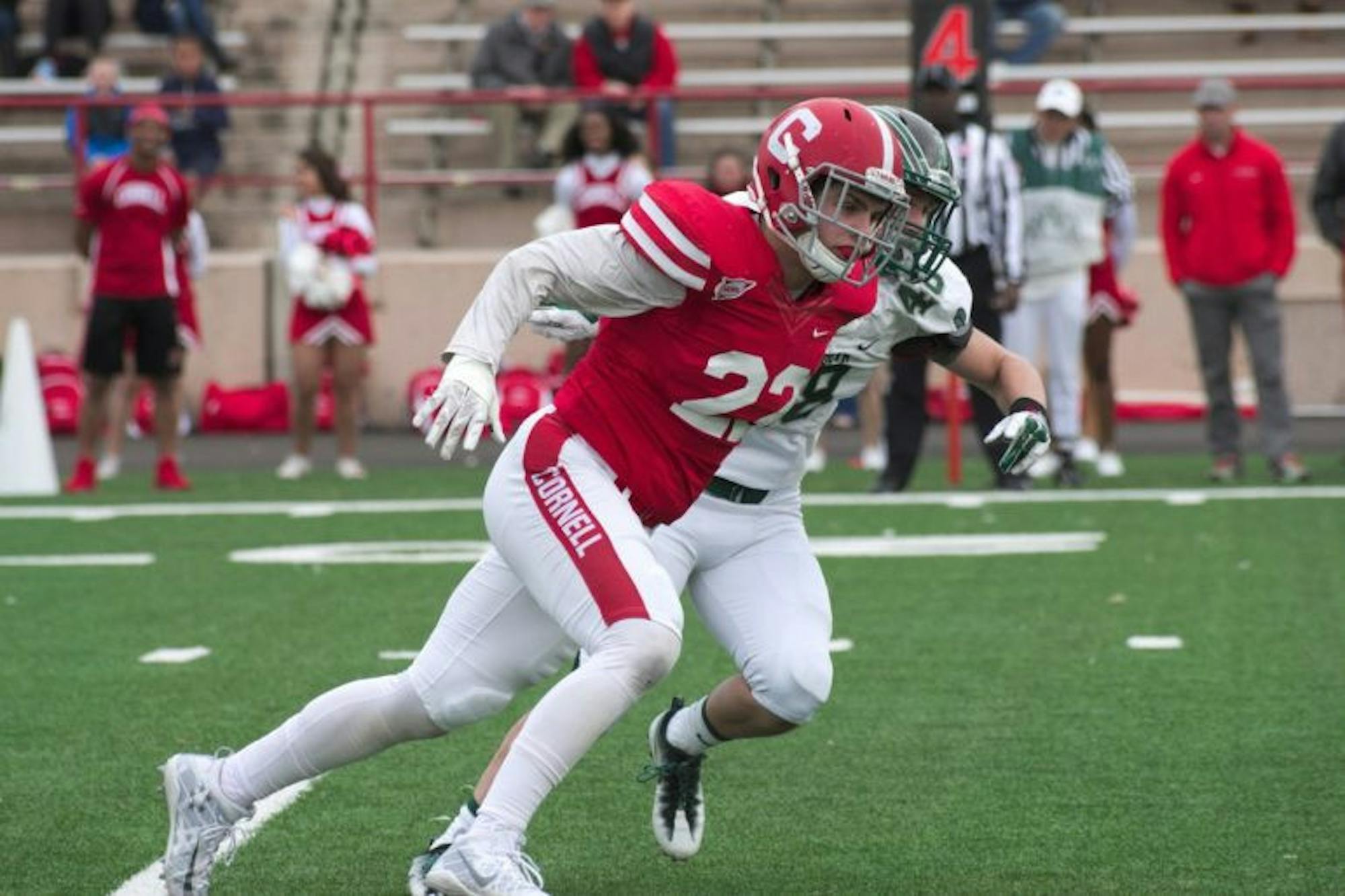 Senior linebacker Jackson Weber (pictured) has set a career-high in tackles during his final season.