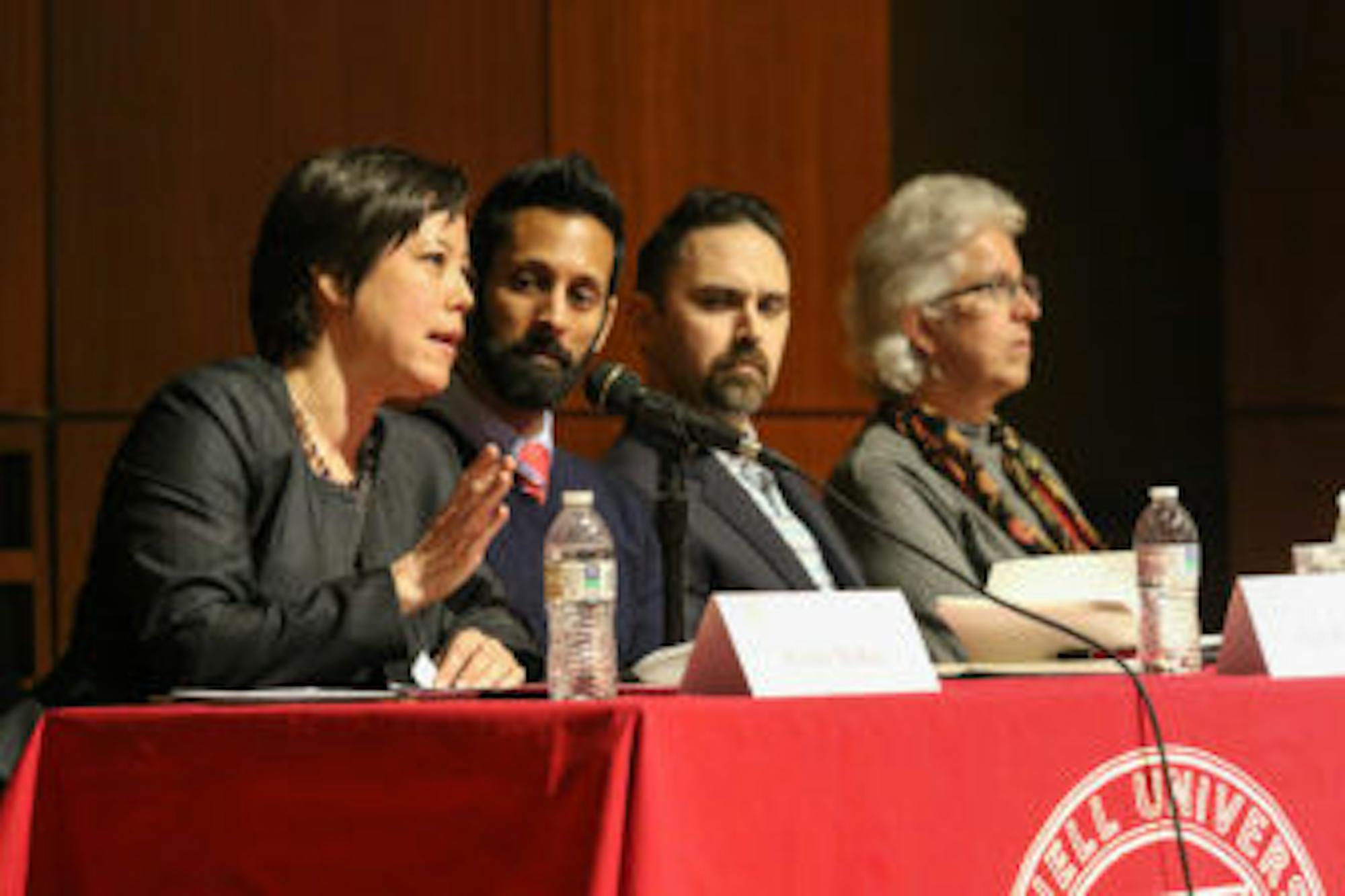 Professor McKee of Cornell Law School addresses questions about status of DACA students at Call Auditorium on March, 17, 2017 ( Michael Wenye Li/ Sun Assistant Photography Editor) Download permissions