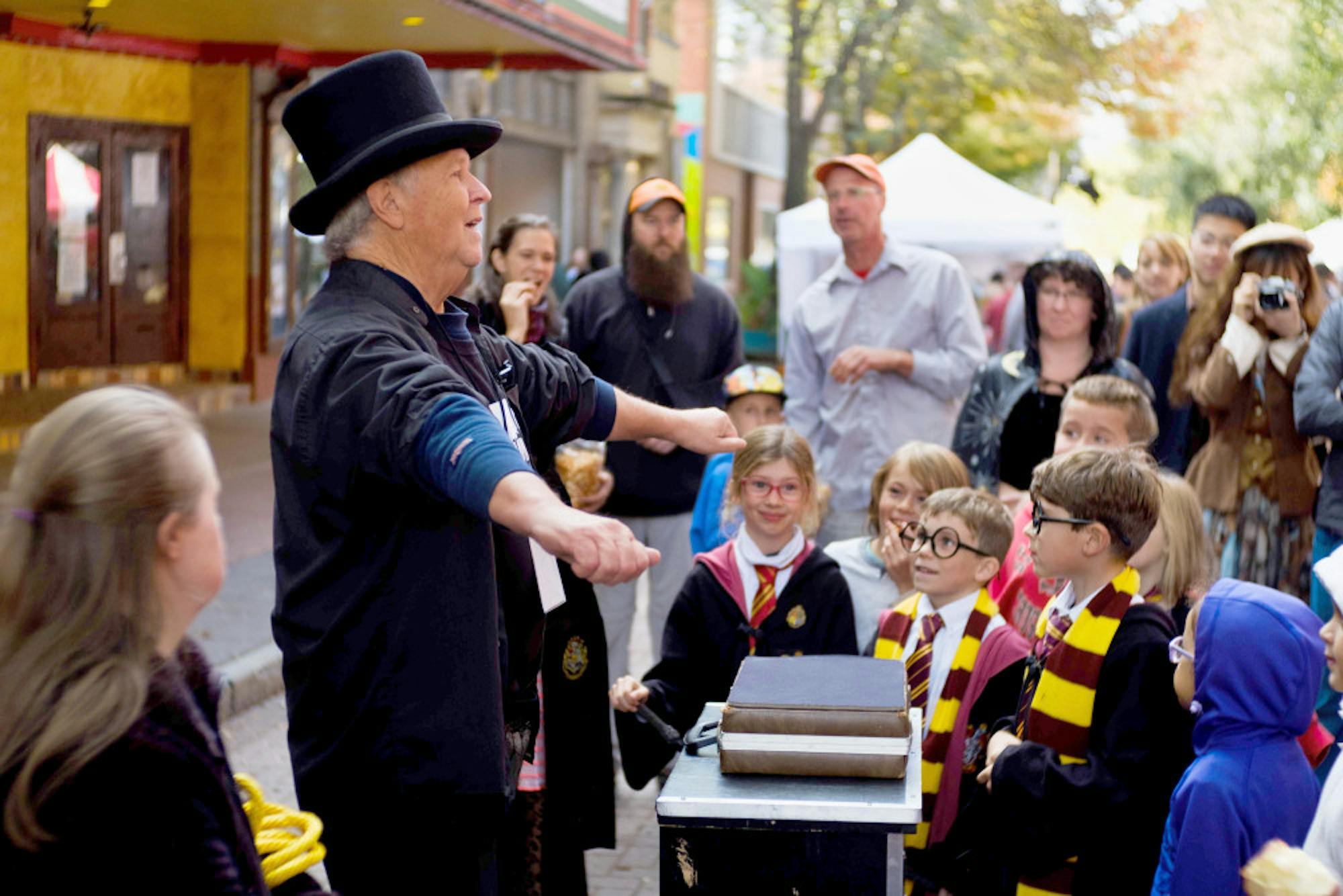 Ithacans enjoying the annual Wizarding Weekend held in The Commons on Saturday, Oct 27 2019.
