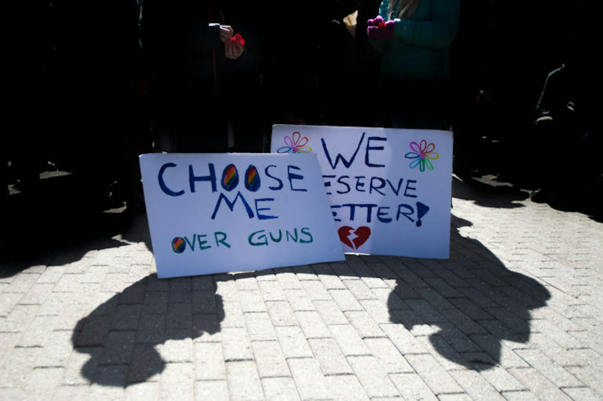 Demonstrators at the rally sought to advocate for their children’s safety.