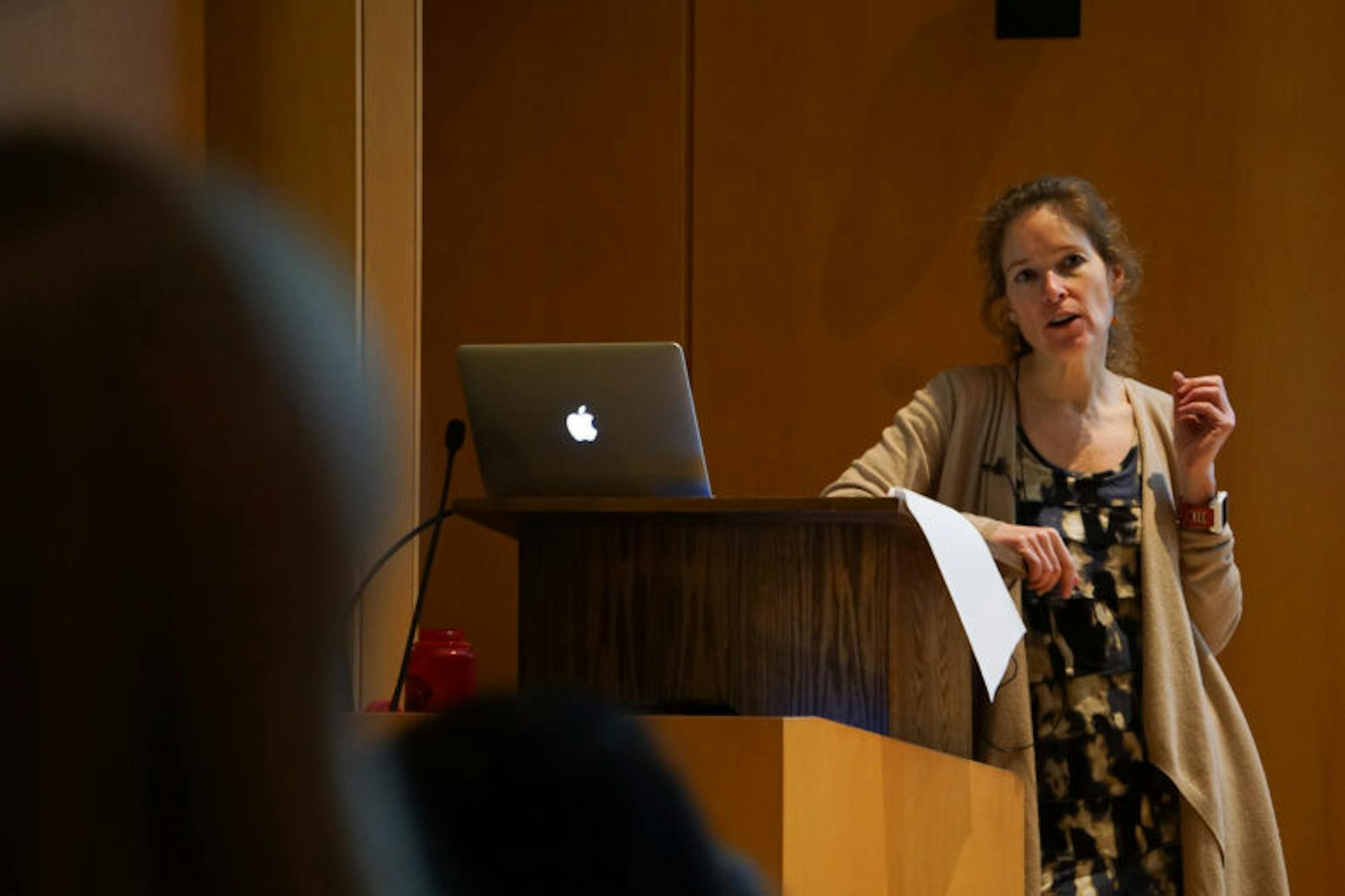 Former Cornell senior lecturer Dr. Susan Fleming spoke on Thursday about how women were less likely to negotiate their salaries than men were and provided advice on ways women could overcome this. (Michelle Yang / Sun Staff Photographer)