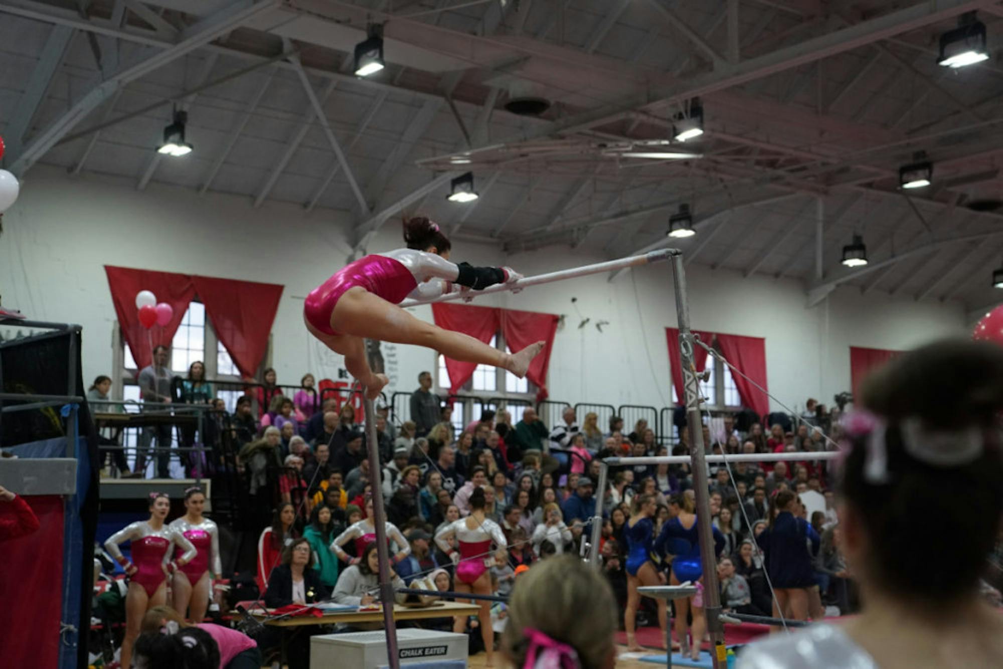 The Red will only compete at Teagle Gymnasium once more this season.