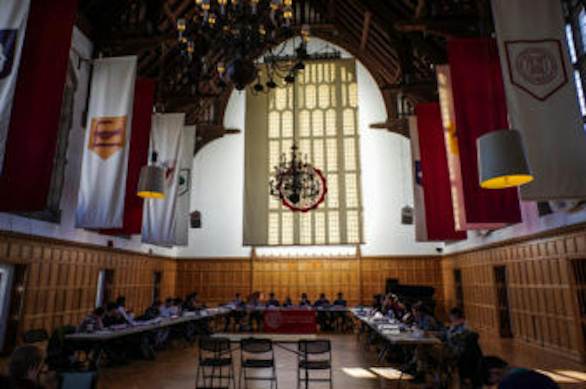 Members of Student Assembly gather at Williard Straight Hall Memorial Room on March 16, 2017. ( Adrian Boteanu / Sun Staff Photographer) Download permissions