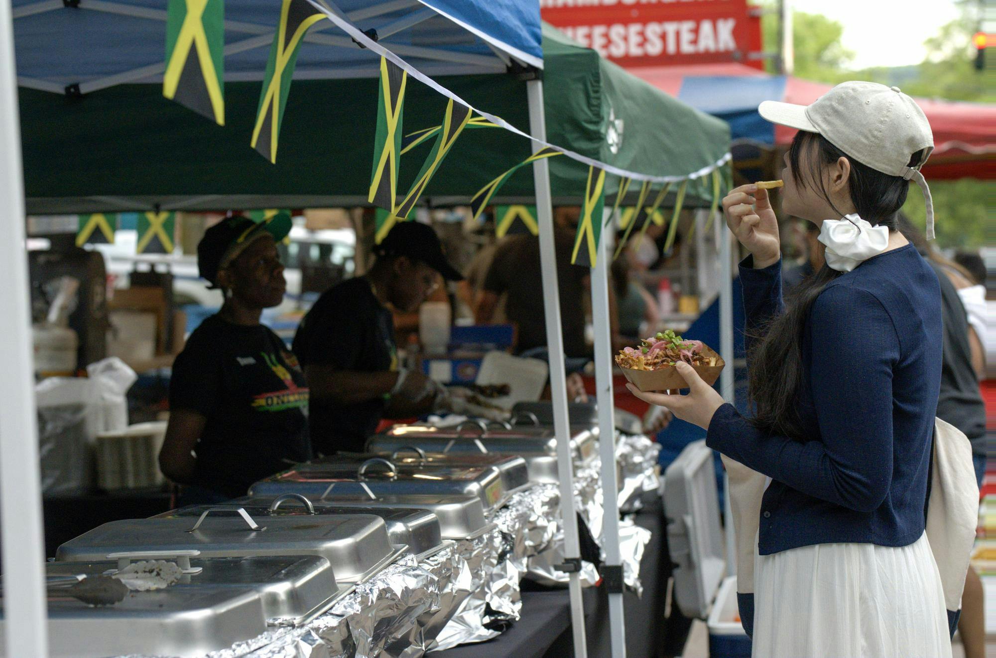 Person at Ithaca Fest Food
