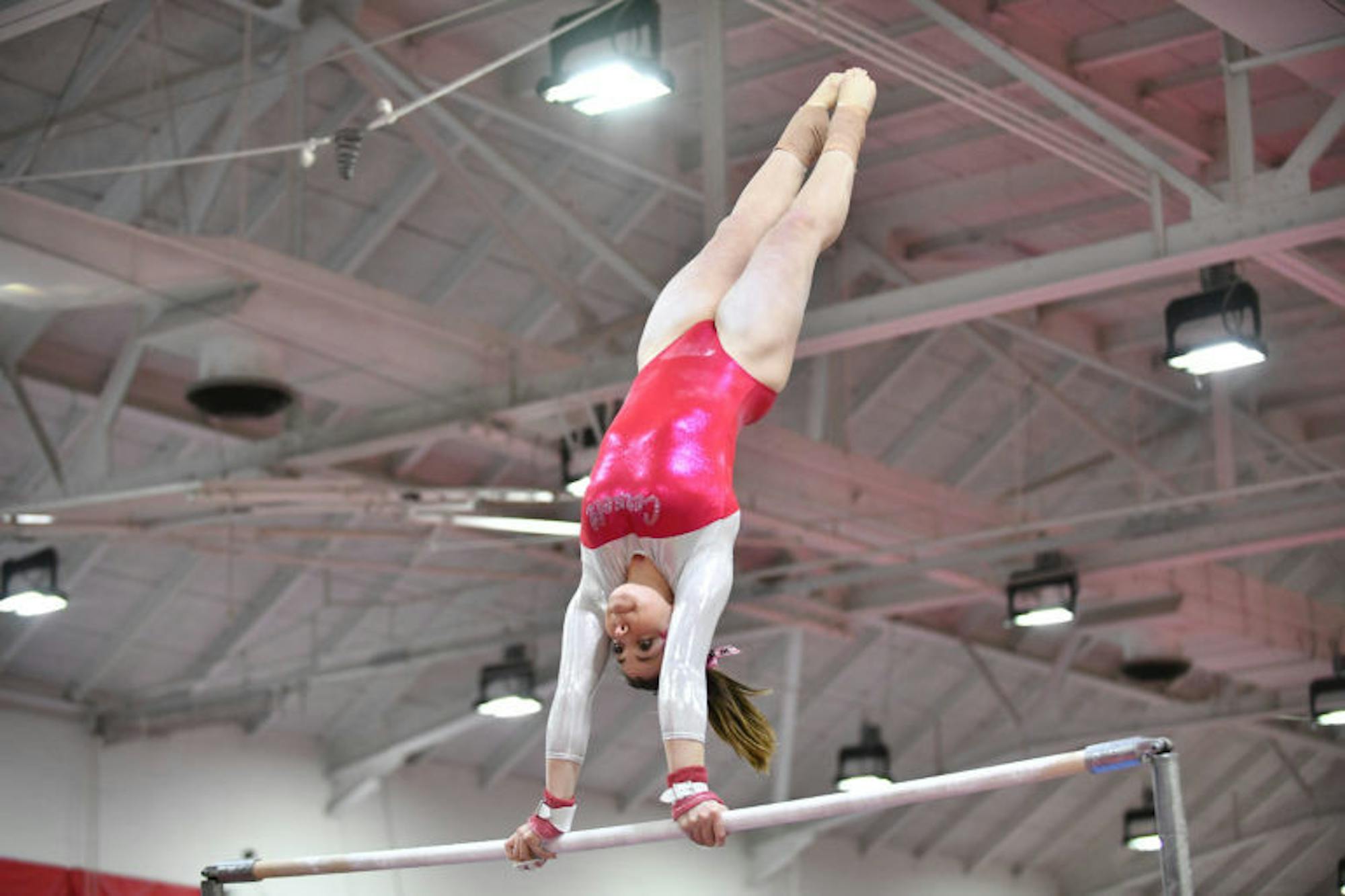 Women's gymnastics placed first at the invitational on Saturday. (Ben Parker / Sun Staff Photographer)