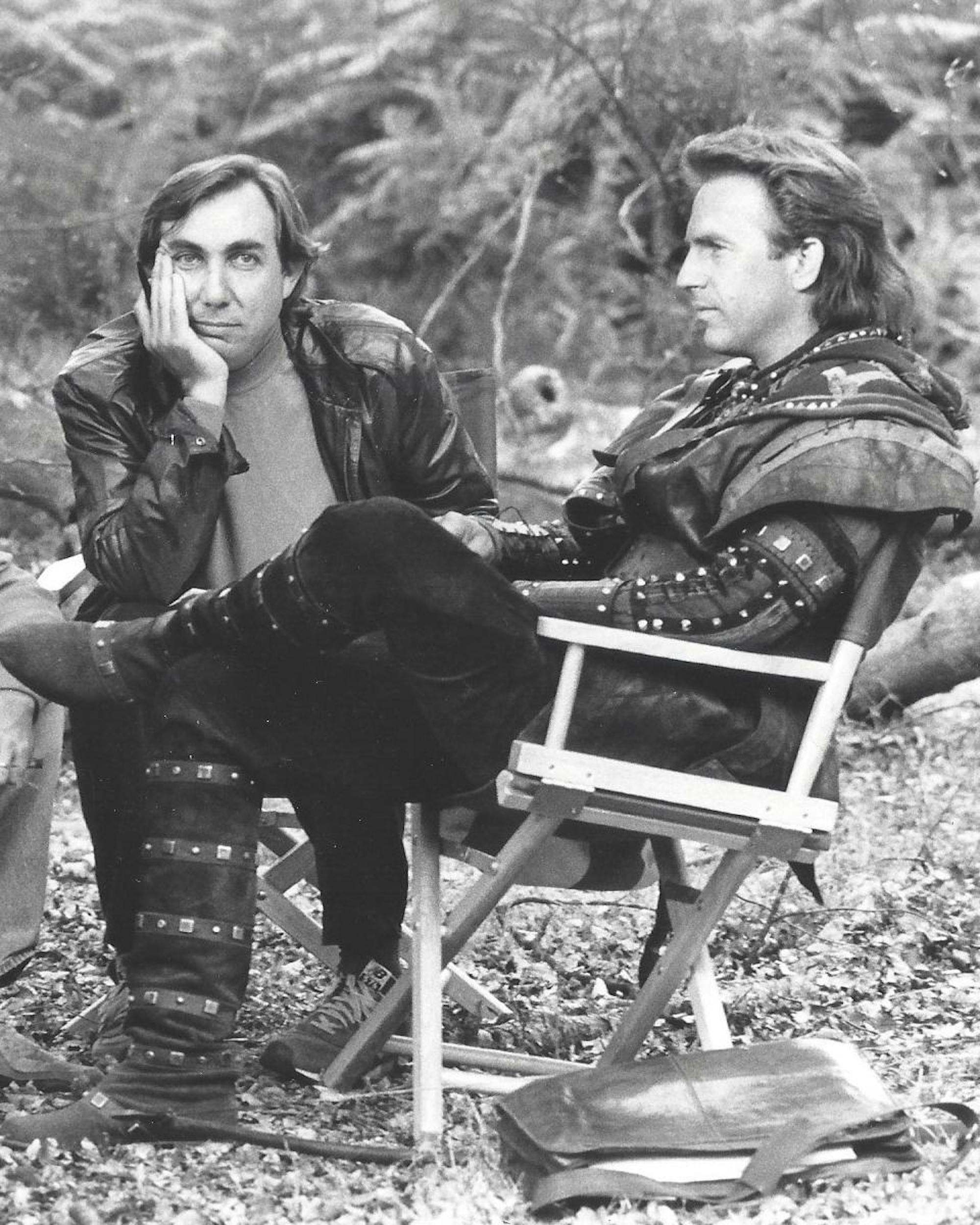 Pen Densham and Kevin Costner on set of Robin Hood Prince or Thieves.jpeg